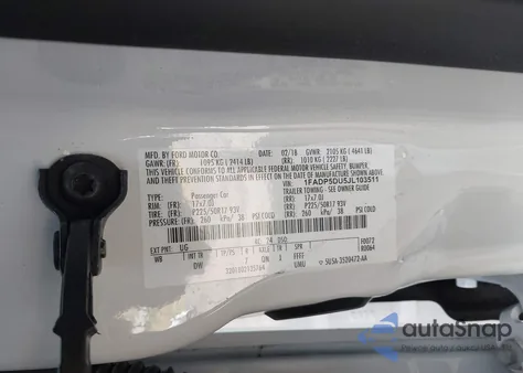 2018 Ford C-Max Hybrid Titanium из США, поврежденный, VIN 1FADP5DU5JL103511